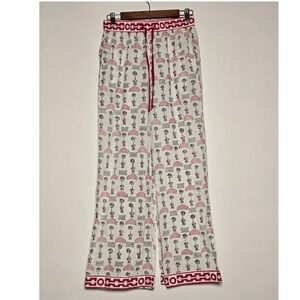 Pomegranate Christmas Topiary Print Cotton Pajama Pants – Size S
